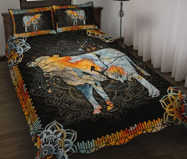 Cow Color Mandala - Bed Set - Love Quilt Bedding Set