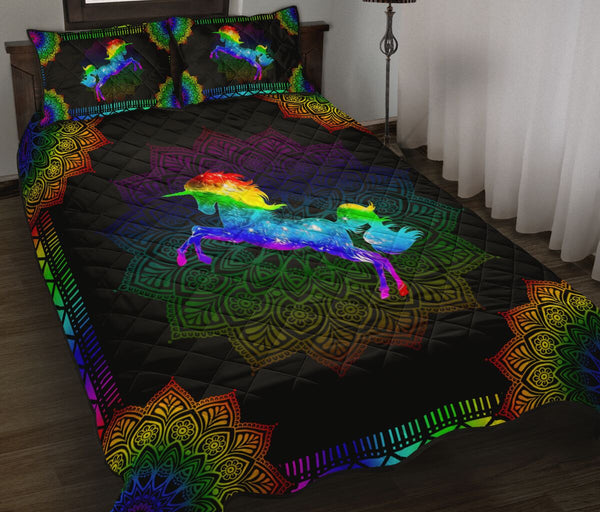 Unicorn Quilt Bed Set 66 - Love Quilt Bedding Set