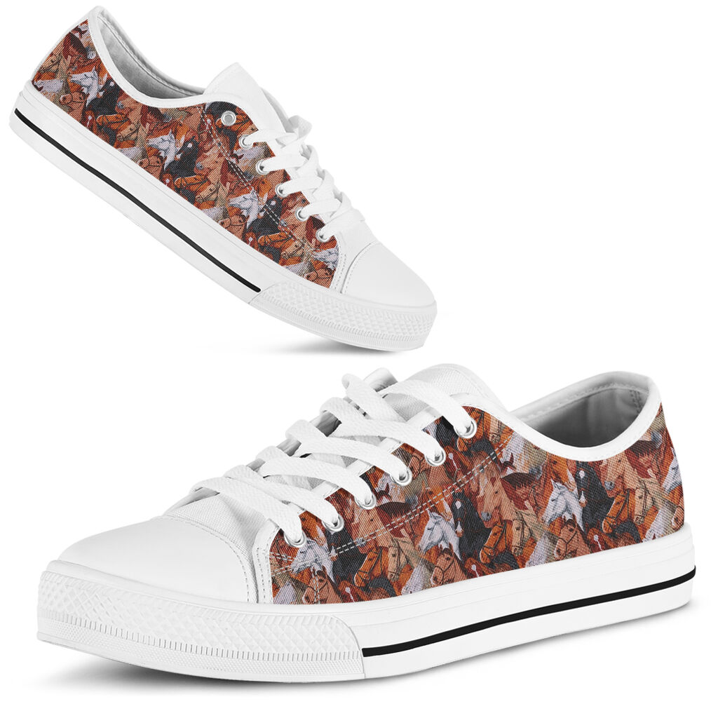 Horse Pattern Low Top Shoes