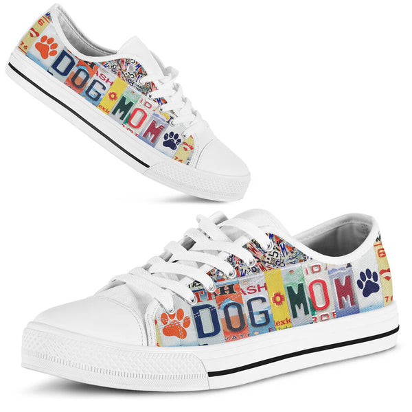 Dog Mom Low Top License Plates Shoes