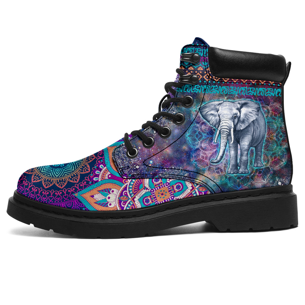 Elephant Galaxy Mandala Boot Sky - Love All Season Boots