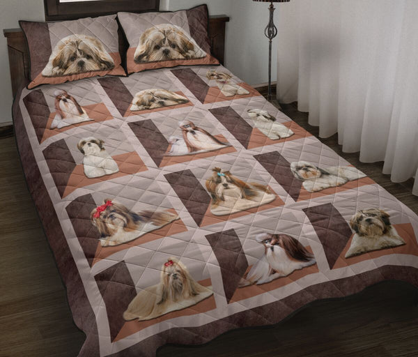 Shih Tzu Square Cute - Bed Set - Love Quilt Bedding Set