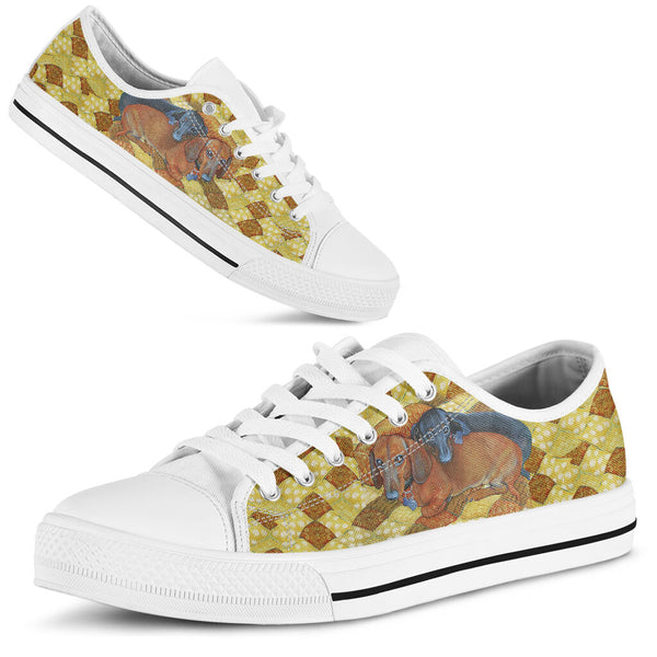 Dachshund Couple - Low Top Shoe - Love Love Top Shoes