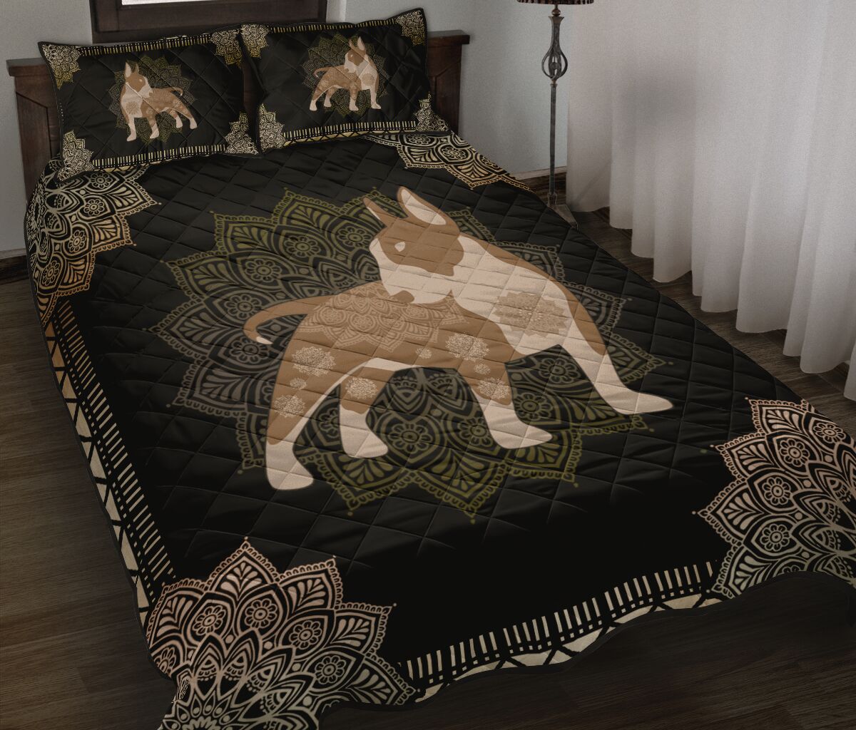 Bull Terrier Quilt Bed Set 29 - Love Quilt Bedding Set