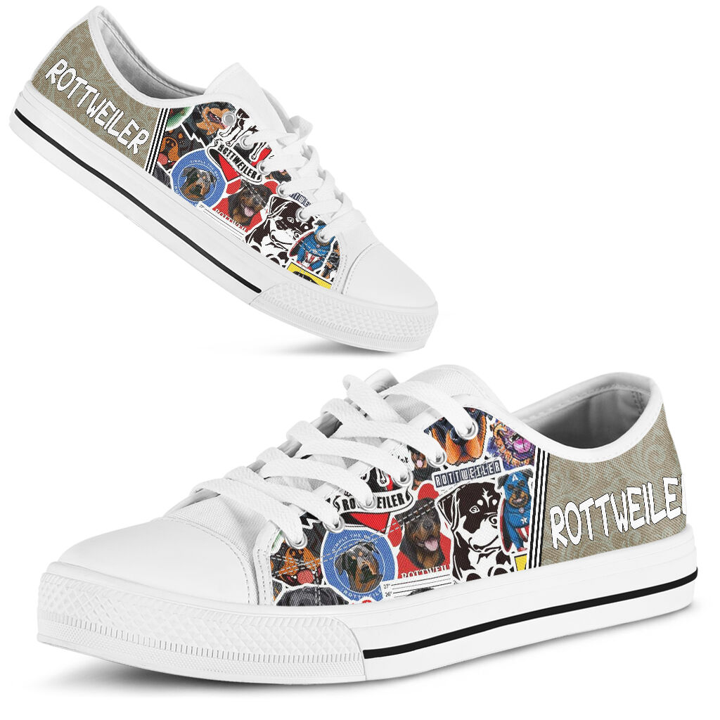 Rottweiler Pattern Sticker - Low Top Shoe - Love Love Top Shoes
