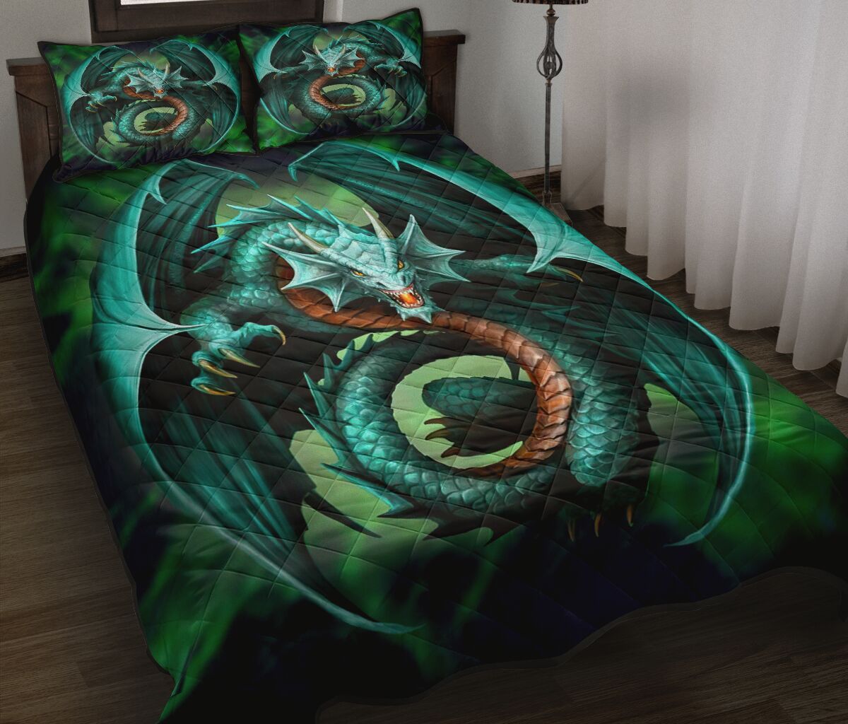 Dragon Quilt Bed Set 4- Love Quilt Bedding Set