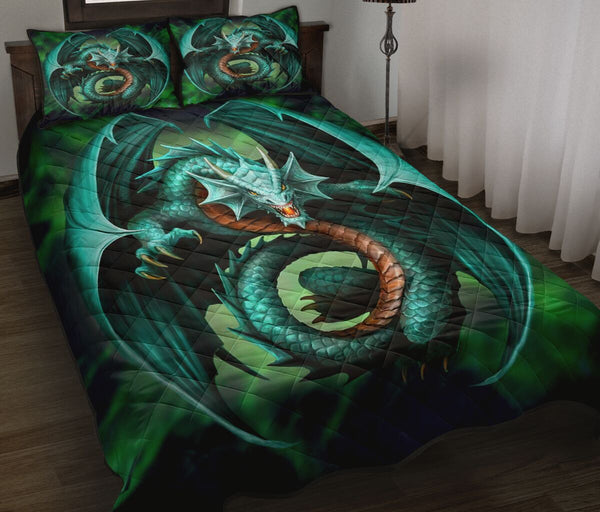 Dragon Quilt Bed Set 4- Love Quilt Bedding Set