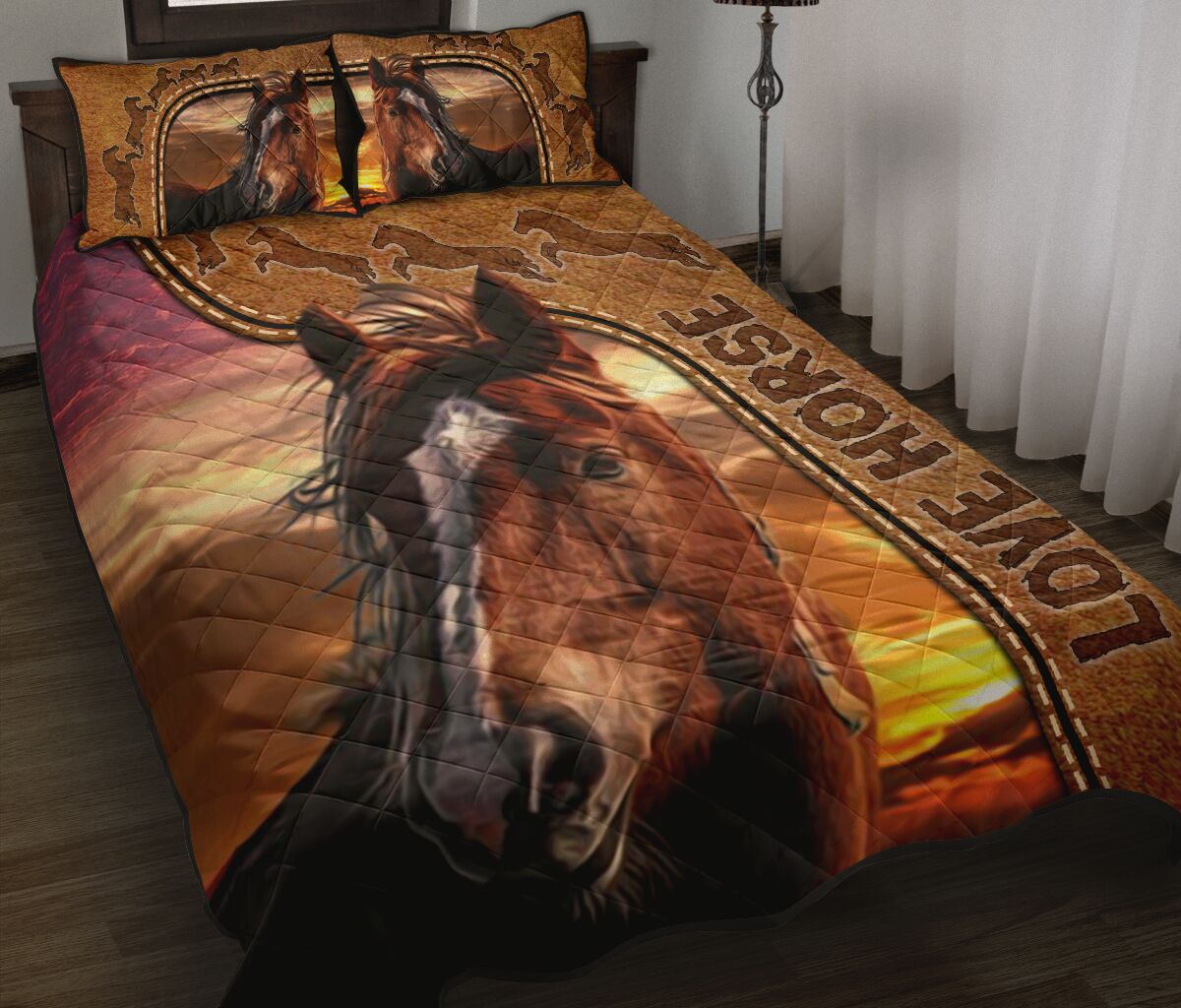 Love Horse - Bed Set - Love Quilt Bedding Set
