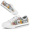 Bee Happy License Plates Low Top Shoes