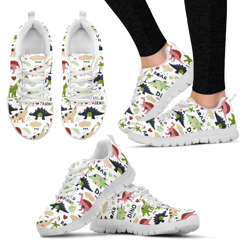 Dino Saurus Wild Friend Shoes Sneakers, Runnin- Love Sneakers
