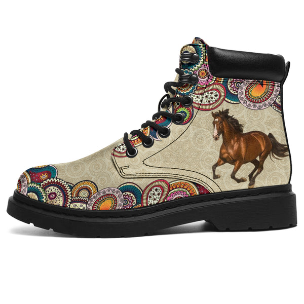 Horse Paisley Seamless Asboot - Lqt - Love All Season Boots