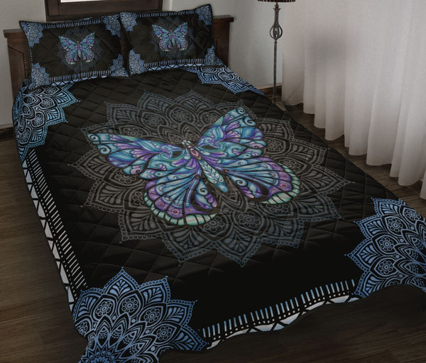 Butterfly Quilt Bed Set 76 - Love Quilt Bedding Set