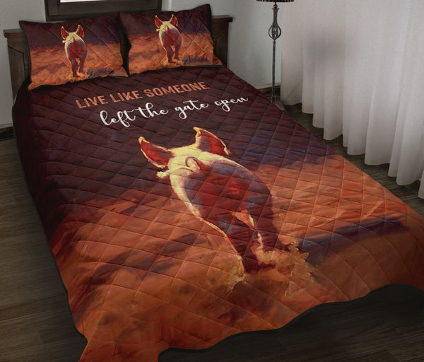 Quilt Bed Set - Farming - Pig 76 - Love Quilt Bedding Set