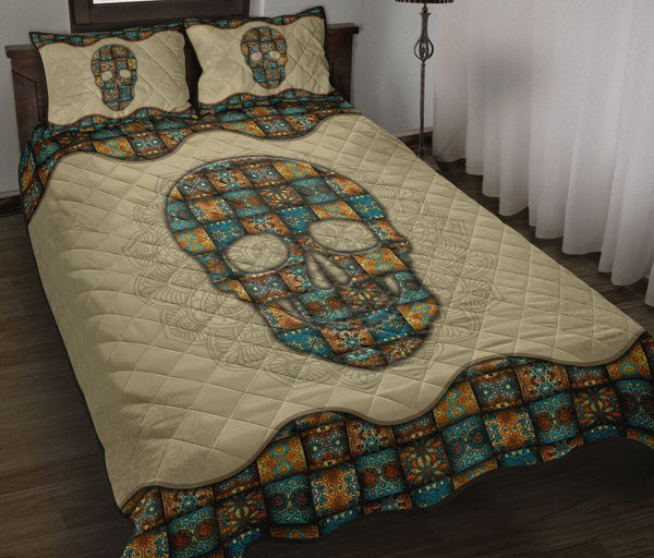 Quilt Bed Set - Skull - Mandala 84 - Love Quilt Bedding Set