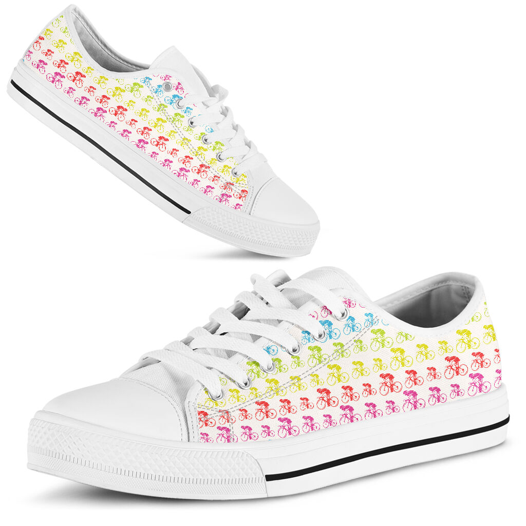 Cycling Colorful - Low Top Shoe - Love Love Top Shoes