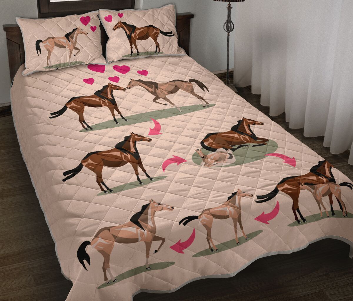 Horse Life With All Stages - Quilt Bed Set - Love Quilt Bedding Set