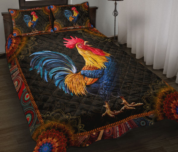 Chicken Mandala Quilt Bed Set 606793