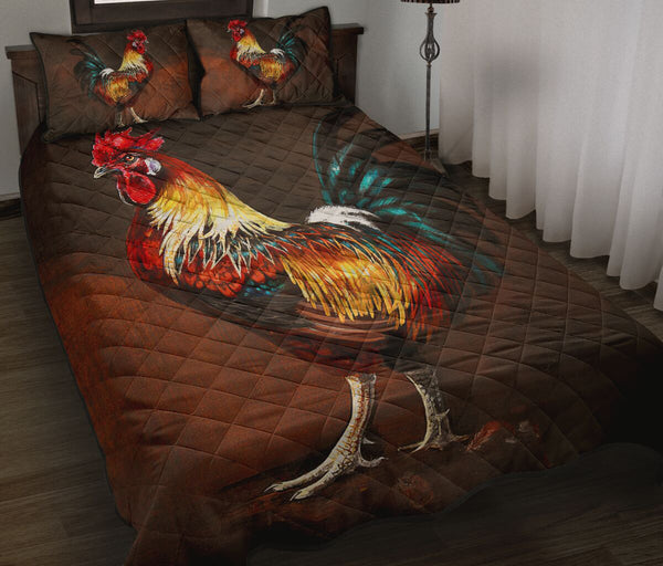 Chicken Painting Quilt Bed Set 485166