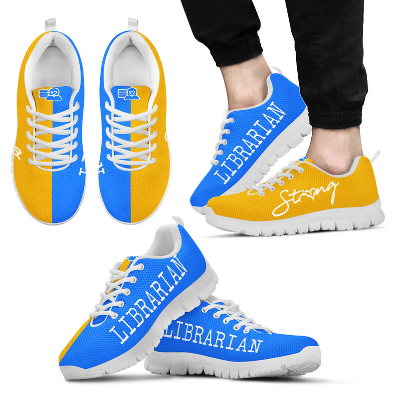 Librarian Strong Blue Gold Kd Sneakers, Running Shoes, Shoes For Women, Shoes For Men, Cust- Love Sneakers