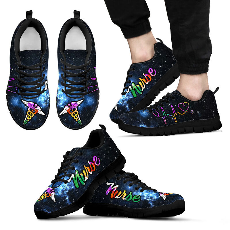 Nurse- Galaxy Art Sneakers, Running Shoes, Shoes For Women, Shoes For Men, Custom Shoes, L- Love Sneakers