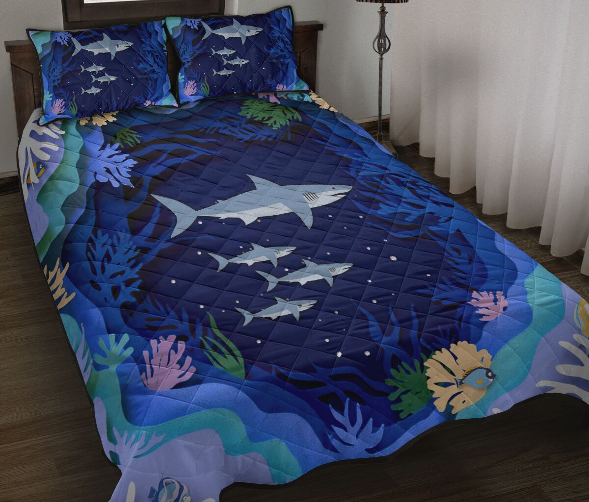 Shark Layer Paper Quilt Bed Set- Love Quilt Bedding Set