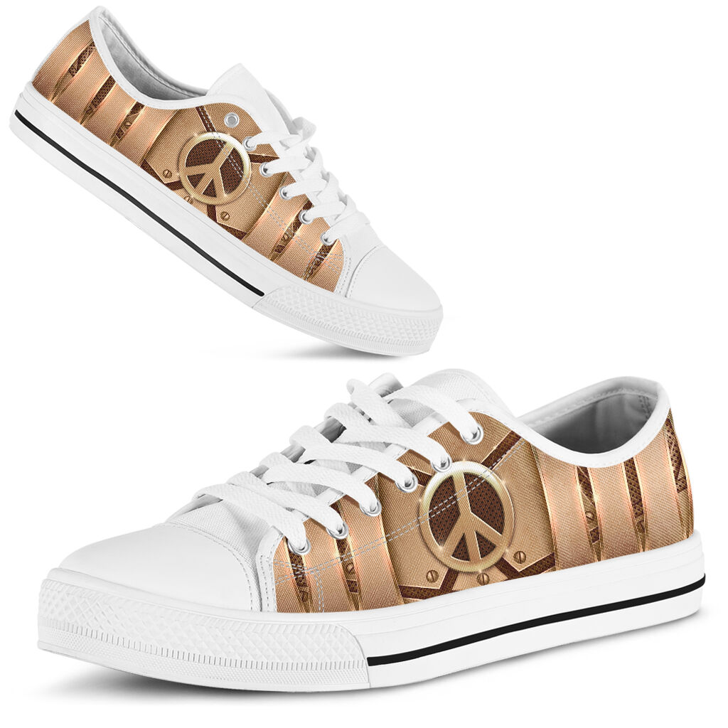 Gold Peace LowtopShoe - Love Love Top Shoes