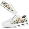 Shih Tzu Flower Embroide - Low Top Shoe - Love Low Top Shoes