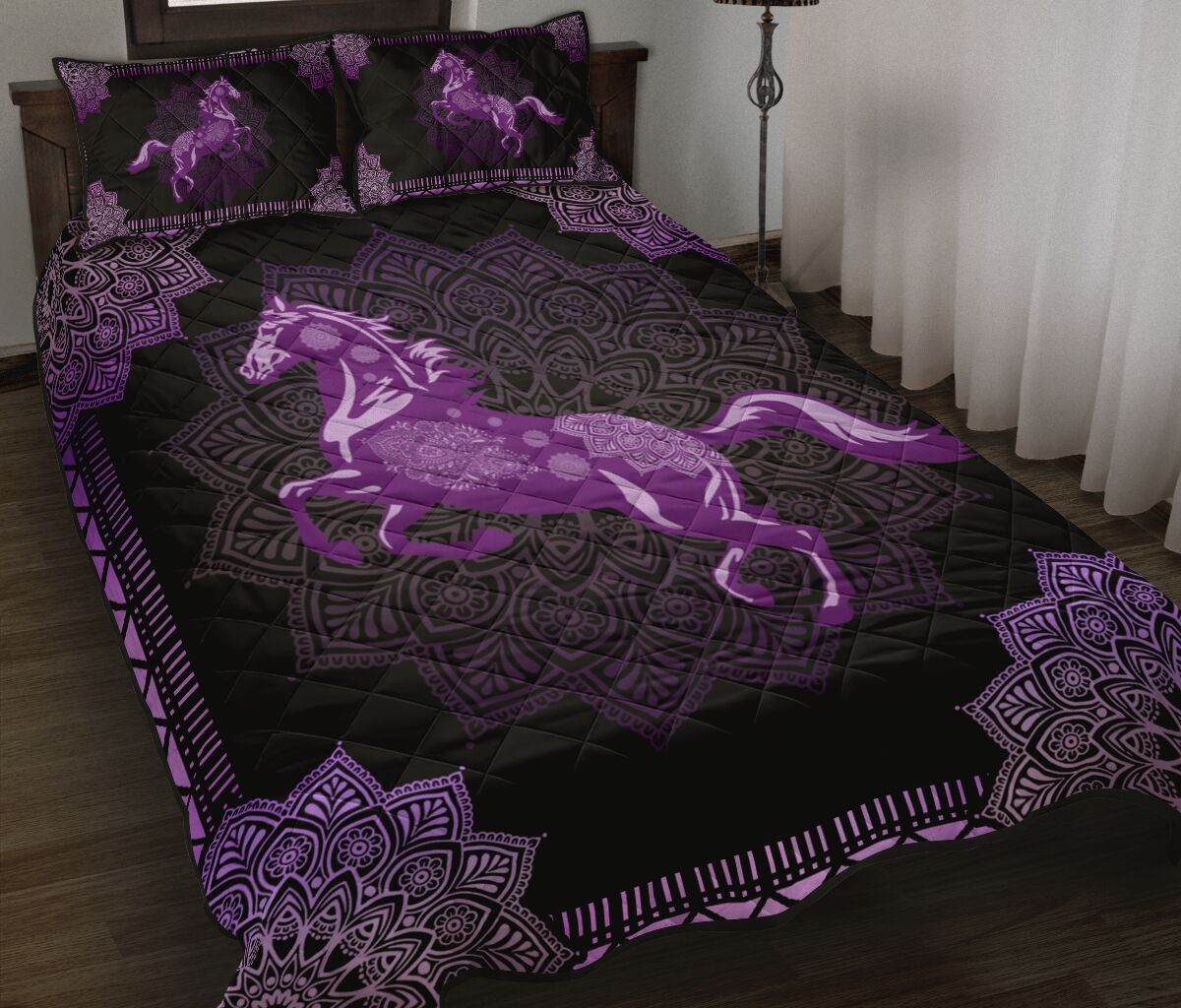 Horse Quilt Bed Set 45 - Love Quilt Bedding Set