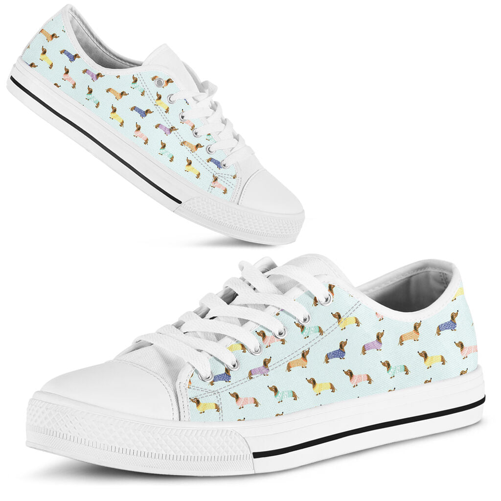 Dachshund Pattern - Low Top Shoe - Love Love Top Shoes