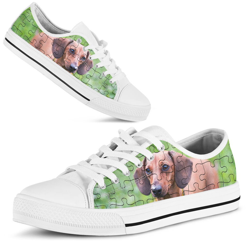 Dachshund Puzzle - Low Top Shoe - Love Love Top Shoes