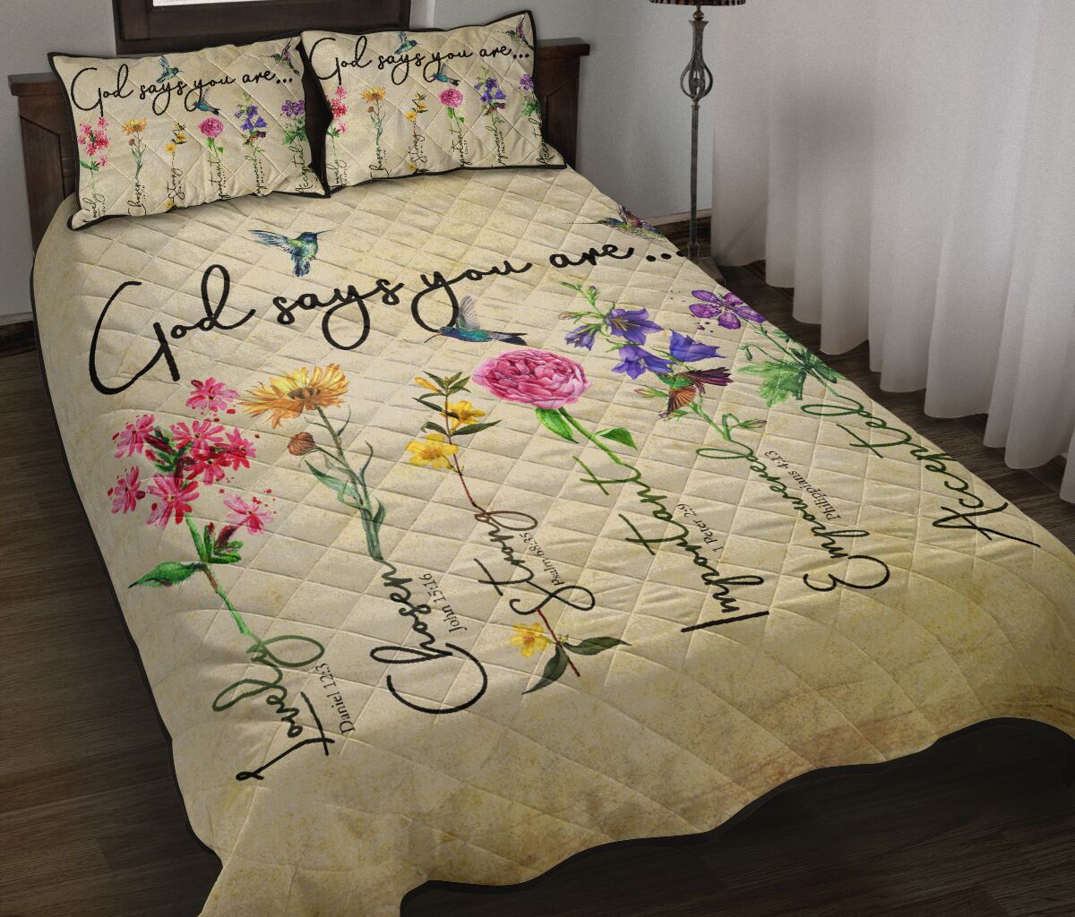 God Says You Are Quilt Bed Set - Love Quilt Bedding Set