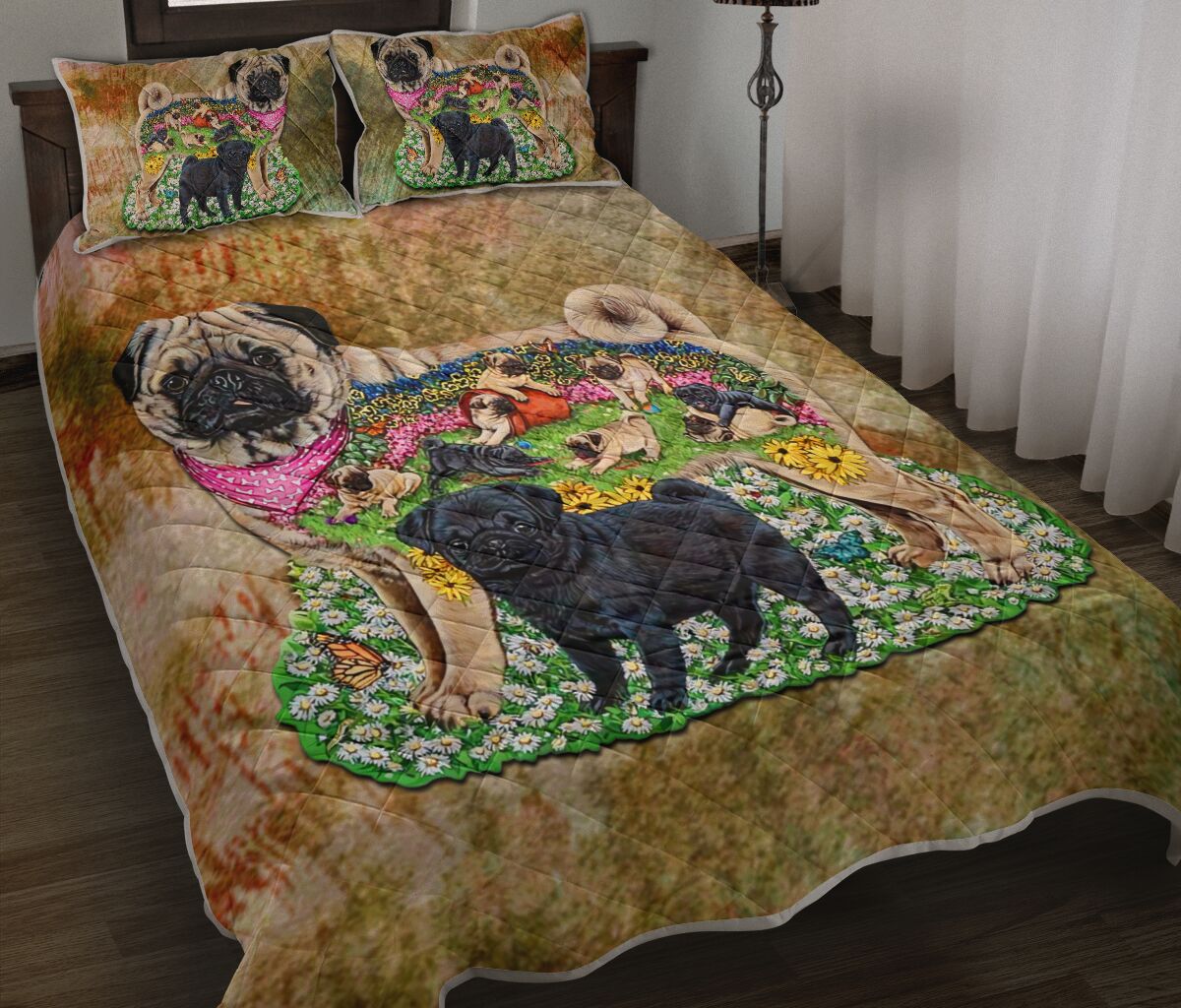 Pug Mom - Bed Set - Love Quilt Bedding Set