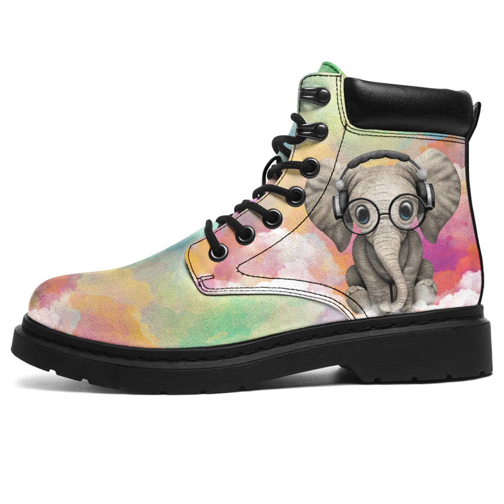 Elephant Sky Watercolor Asboot - Love All Season Boots