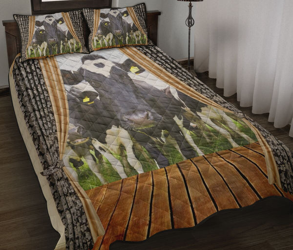 Cow Curtain - Bed Set - Love Quilt Bedding Set