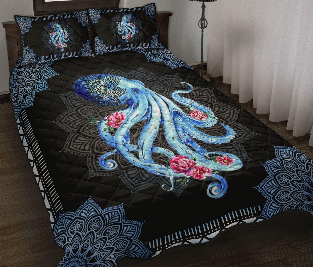Octopus Quilt Bed Set 88 - Love Quilt Bedding Set