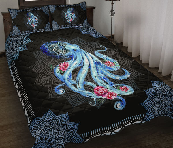 Octopus Quilt Bed Set 88 - Love Quilt Bedding Set