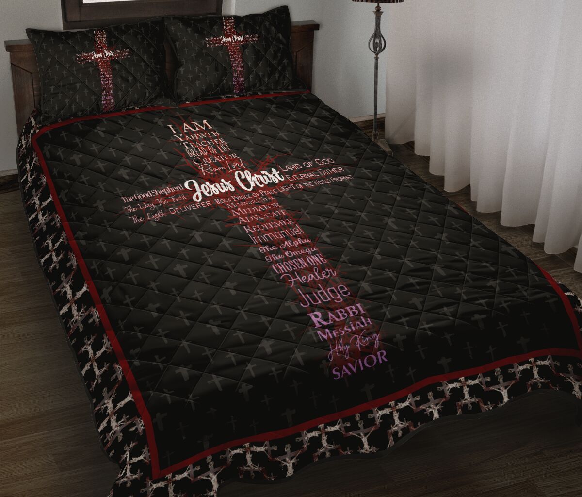 God Jesus Quote Style Quilt Bed Set- Love Quilt Bedding Set