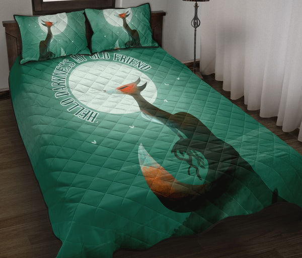 Fox Art Style Quilt Bed Set - Love Quilt Bedding Set