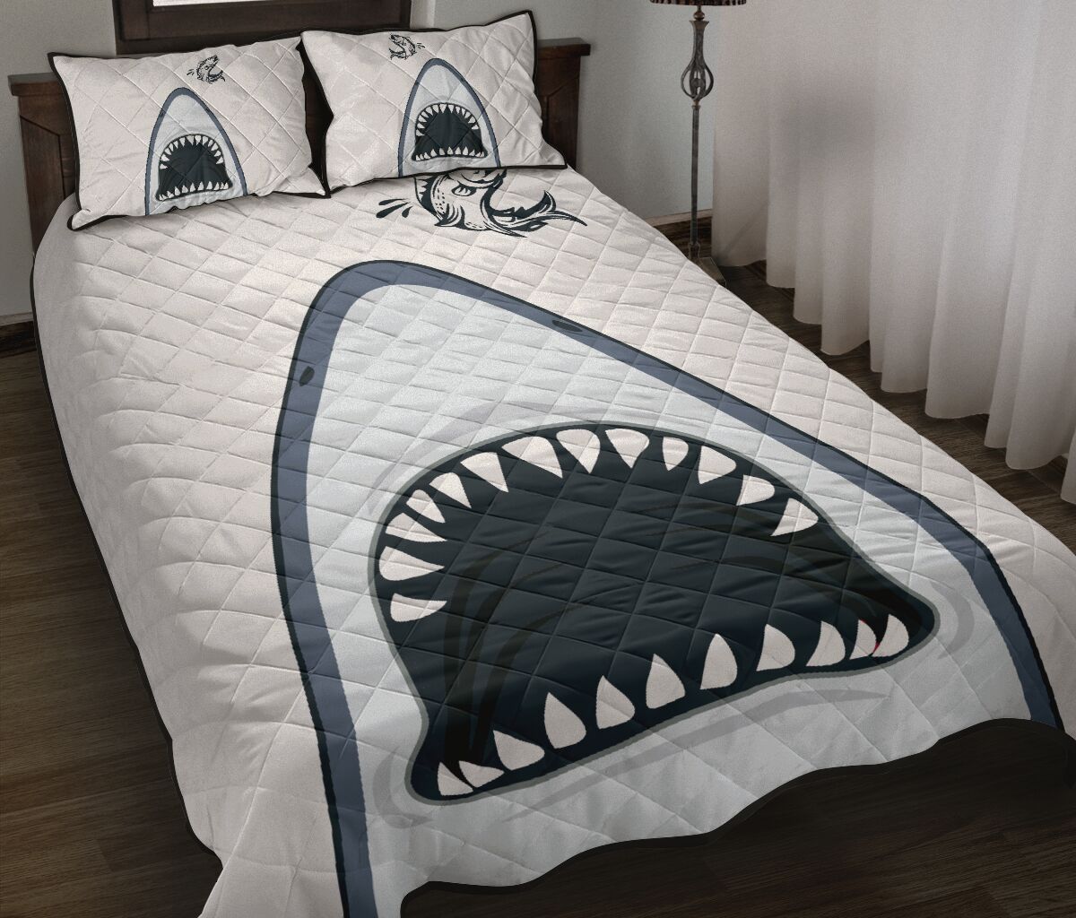 Shark Quilt Bed Set 4- Love Quilt Bedding Set