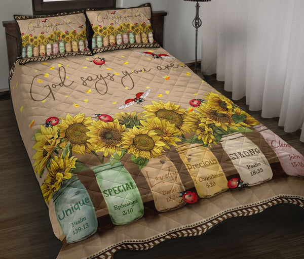 Quilt Bed Set- Sunflower - Ladybug 65 - Love Quilt Bedding Set