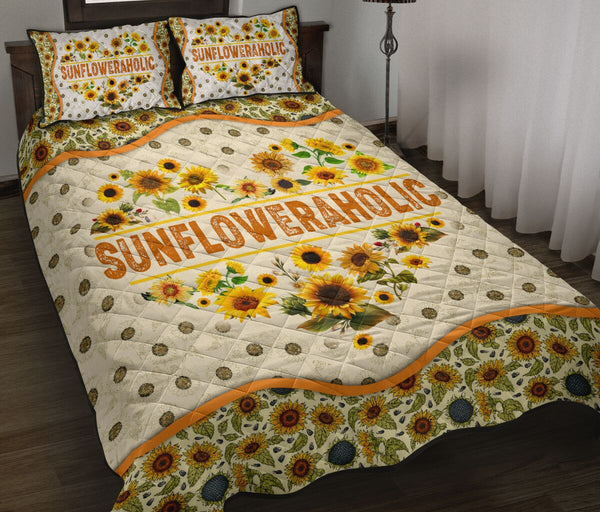 Hippie - Sunflower - Quilt Bed Set 57 - Love Quilt Bedding Set