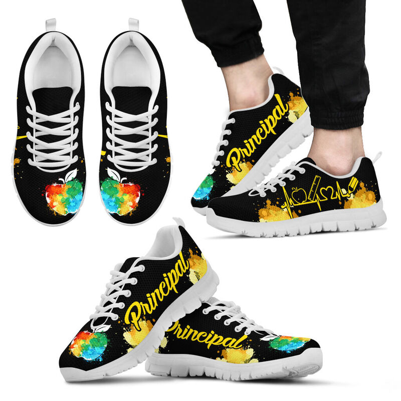 Principal Art Black Yellow Kd Sneakers, Runni- Love Sneakers