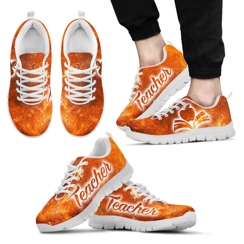 Teacher Galaxy2 Orange Kd Sneakers, Running Shoes, Shoes For Women, Shoes For Men, Custom Sh- Love Sneakers