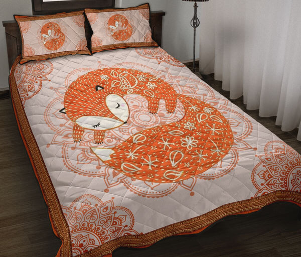 Fox Quilt Bed Set 95 - Love Quilt Bedding Set