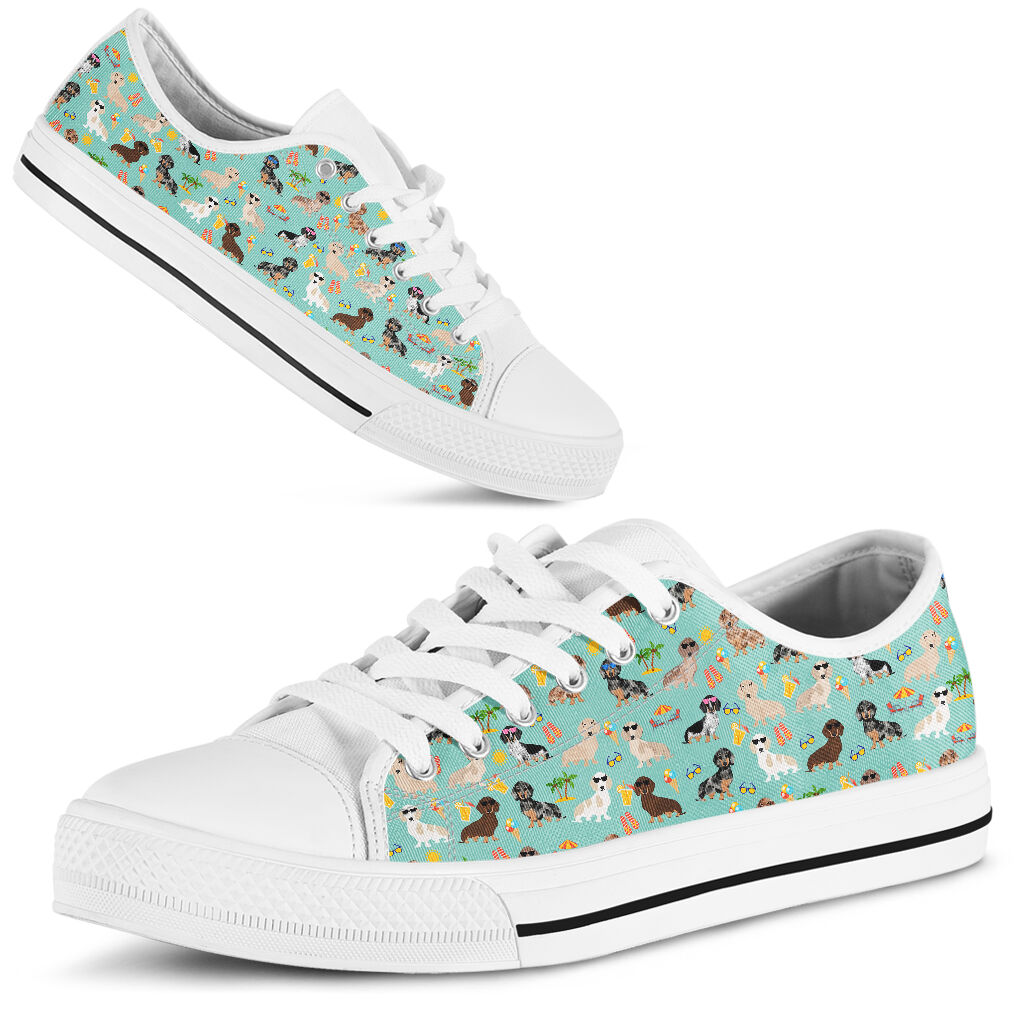 Dachshund Low Top Shoes - Love Low Top Shoes