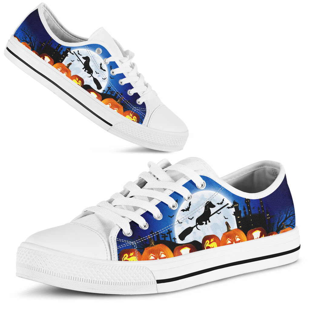 Dachshund And Broom - Low Top - Nnd Shoe - Love Love Top Shoes