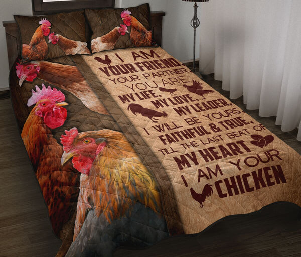 Chicken Quote Style Quilt Bed Set- Love Quilt Bedding Set