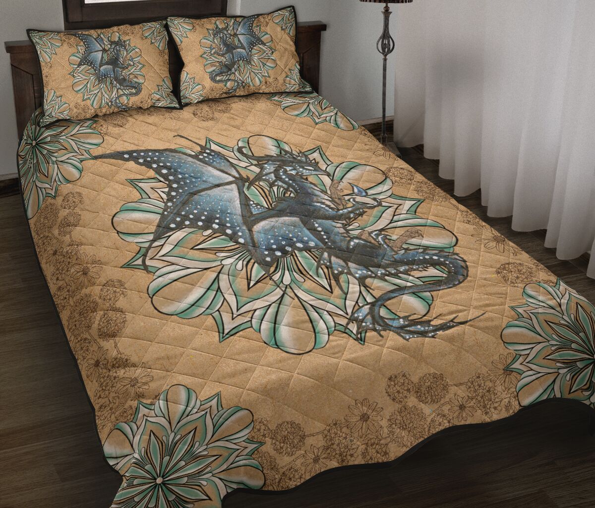 Dragon Kraft Style Quilt Bed Set - Love Quilt Bedding Set