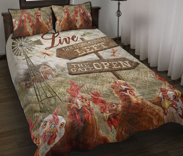 Quilt Bed Set - Farming - Chicken 27 - Love Quilt Bedding Set