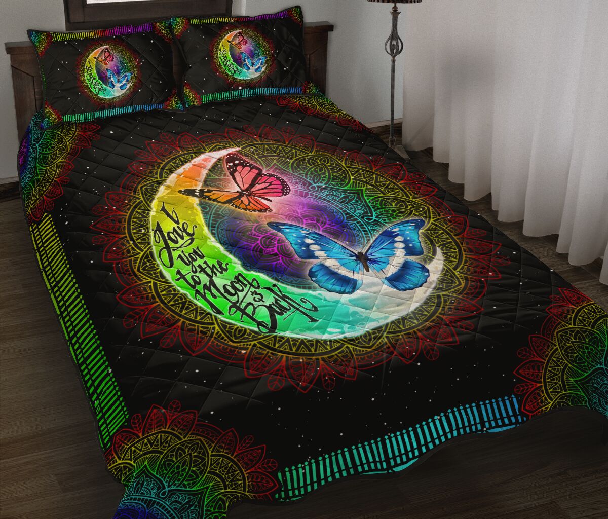 Quilt Bed Set - Butterfly - Rainbow 88 - Love Quilt Bedding Set